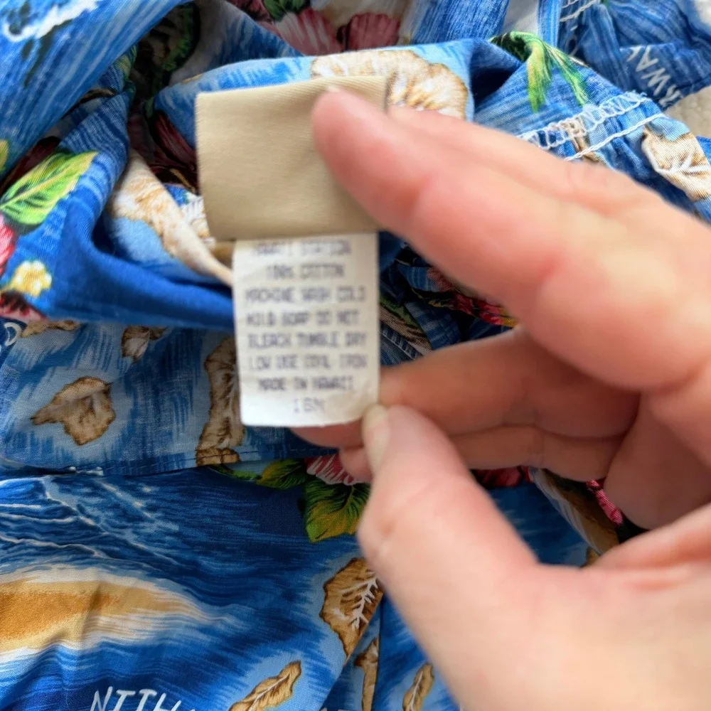 Hawaii Station Kids Blue Hibiscus Island Map Top and Bloomer Set 18M Made in USA